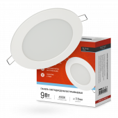 Панель светодиодная встраиваемая круглая RLP-VC 965WH 9Вт 230В 6500К 630Лм 118мм белая IP40 IN HOME, Панели светодиодные встраиваемые	