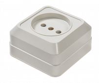 Розетка одинарная BOLLETO белая накладная 7022 IN HOME, Электроустановочные изделия накладные BOLETTO	