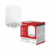 Светильник потолочный НПБ ЦИЛИНДР-GU10-RT-WH поворотный под лампу GU10 80х84мм белый IN HOME, Светильники потолочные накладные	