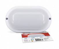 Светильник светодиодный герметичный СПП МД-2065-ОВАЛ 20Вт 6500К 1800Лм с микроволновым датчиком IP65 195х94мм IN HOME, Светильники ЖКХ	