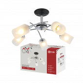 Люстра под лампу AURA NEST-5E27-CH 5хЕ27 матовый плафон хромированный корпус IN HOME, Светильники под лампу	