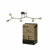 Светильник потолочный под лампу LOFT ARM-6E27-BLT 6хЕ27 черный, латунь IN HOME, Светильники под лампу	