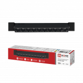 Светильник трековый линейный светодиодный поворотный LTP-LENS 1840BL 18Вт 4000К 60гр 333мм черный IN HOME, Светильники трековые светодиодные	