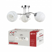 Люстра под лампу AURA PERLA-WH-3E27 3хЕ27 матовый плафон хромированный корпус IN HOME, Светильники под лампу	