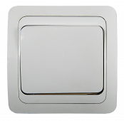 Выключатель одноклавишный CLASSICO белый 2021 IN HOME, Электроустановочные изделия встраиваемые	