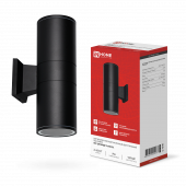 Светильник уличный настенный двусторонний НБУ ЦИЛИНДР-2хА60-BL алюминиевый черный IP54 IN HOME, Светильники светодиодные уличные	