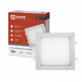 Панель светодиодная встраиваемая квадратная SLP 18Вт 230В 4000К 1260Лм 220мм белая IP40 IN HOME, Панели светодиодные встраиваемые	
