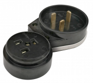 Разъем печной РШ/ВШ карболитовый 32А 250В черный 9114 IN HOME, Печные разъемы	