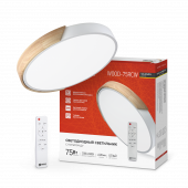 Светильник светодиодный SCANDY SIMPLE-75RCW 75Вт 230В 3000-6500K 6000Лм 400x50мм с пультом ДУ белый IN HOME, Светильники декоративные светодиодные	