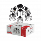 Люстра под лампу LOFT ATIKO-СN-5E27R-BL 5хЕ27 черный IN HOME, Люстры и Бра под лампу	