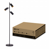 Светильник напольный под лампу ТНО 07-3хGU10-BB 230В черный плафон, черный корпус IN HOME, Напольные светильники	