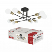 Люстра под лампу LOFT EASY-8E27-BLT 8хЕ27 черный, латунь IN HOME, Светильники под лампу	