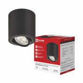 Светильник потолочный НПБ ЦИЛИНДР-GU10-RT-BL поворотный под лампу GU10 80х84мм черный IN HOME, Светильники потолочные накладные	