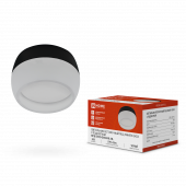 Светильник потолочный НПБ DECO-GX53-RL-BL под лампу GX53 90х52мм черный IN HOME, Светильники потолочные накладные	