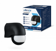 Датчик движения инфракрасный ДД 10Ч 1200Вт 180 гр. 12м IP44 черный NEOX, Датчики движения и фотореле	
