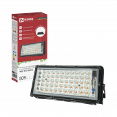 Прожектор светодиодный ФДО STD-ФИТО красно-синий спектр 50Вт IP65 черный IN HOME, Фитосветильники	