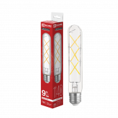 Лампа светодиодная LED-T30-deco 9Вт 230В Е27 4000К 1140Лм 225мм прозрачная IN HOME, Лампы светодиодные филамент	