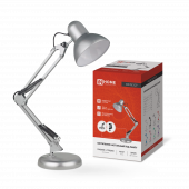 Светильник настольный под лампу на основании + струбцина СНО 15С-E27 230В СЕРЕБРО IN HOME, Светильники настольные под лампу	