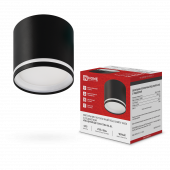 Светильник потолочный НПБ-ЦИЛИНДР-GХ53 TBM-NL-BL с подсветкой 80х80мм черный IN HOME, Светильники потолочные накладные	