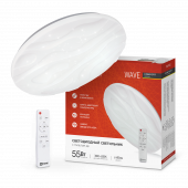 Светильник светодиодный COMFORT WAVE 55Вт 230В 3000-6500K 4400Лм 400x75мм с пультом ДУ IN HOME, Светильники декоративные	
