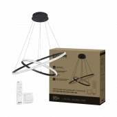 Светильник светодиодный ESTETIKA RING-MYSTERY-95RC-2BL 95Вт 3000-6500K 600/400 1.2м трос пульт ДУ черный IN HOME, Светильники декоративные светодиодные	