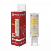 Лампа светодиодная LED-JCD 12Вт 230В G9 4000К 1140Лм IN HOME, Лампы для люстры	
