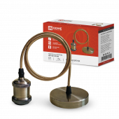 Патрон LOFT-Е27-R15AB со шнуром 1,5м античная бронза IN HOME, Патроны для лампы	