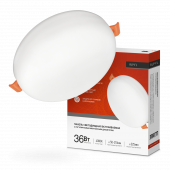 Панель светодиодная встраиваемая безрамочная RLP-FL 36Вт 230В 4000К 3240Лм 223мм с регулируемым монтажом 45-190мм белая IP20 IN HOME, Панели светодиодные встраиваемые	