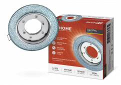 Светильник встраиваемый GX53R-crystal R22L с подсветкой 4К под лампу GX53 Голубой/Хром IN HOME, Светильники точечные встраиваемые	