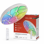 Светильник светодиодный COMFORT SHELL-RGB 75Вт 230В 3000-6500K 6000Лм 500x80мм с пультом ДУ IN HOME, Светильники декоративные	