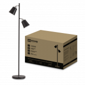 Светильник напольный под лампу ТНО 01-2-2хЕ27Ч 230В черный плафон, черный корпус IN HOME, Напольные светильники	