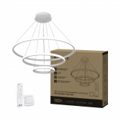 Светильник светодиодный ESTETIKA RING-140RC-3WH 140Вт 230В 3000-6500K 600/400/200 1.2м трос пульт ДУ белый IN HOME, Светильники декоративные светодиодные	