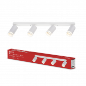 Светильник потолочный НПБ СПОТ-4xGU10-AR-WH под GU10 595x55x135мм белый IN HOME, Светильники потолочные накладные	