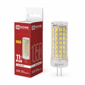 Лампа светодиодная LED-JCD 11Вт 230В G4 4000К 1050Лм IN HOME, Лампы для люстры	
