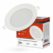 Панель светодиодная встраиваемая круглая RLP-VC 940WH 9Вт 230В 4000К 630Лм 118мм белая IP40 IN HOME, Панели светодиодные встраиваемые	