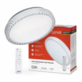 Светильник светодиодный COMFORT SAPHIR 55Вт 230В 3000-6500K 4400Лм 395x105мм с пультом ДУ IN HOME, Светильники декоративные	