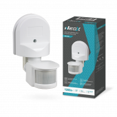 Датчик движения инфракрасный ДД 08Б 1200Вт 180 гр.12м IP44 белый NEOX, Датчики движения и фотореле	