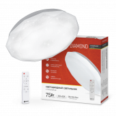 Светильник светодиодный COMFORT DIAMOND 75Вт 230В 3000-6500K 6000Лм 500x105мм с пультом ДУ IN HOME, Светильники декоративные	
