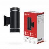 Светильник уличный настенный двусторонний НБУ ЦИЛИНДР-2хА60-NL-BL с подсветкой черный IP54 IN HOME, Светильники светодиодные уличные	