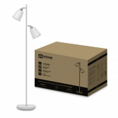 Светильник напольный под лампу ТНО 01-2-2хЕ27Б 230В белый плафон, белый корпус IN HOME, Напольные светильники	