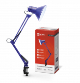Светильник настольный под лампу на струбцине СНС 13Ф 60Вт E27 230В ФИОЛЕТОВЫЙ IN HOME, Светильники настольные под лампу	