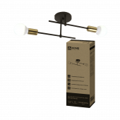 Светильник потолочный под лампу LOFT EASY-2E27-BLT 2хЕ27 черный, латунь IN HOME, Светильники под лампу	