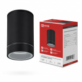 Светильник уличный потолочный ПБУ ЦИЛИНДР-1xА60-NL-BL с подсветкой черный IP54 IN HOME, Светильники светодиодные уличные	