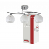 Люстра линейная под лампу AURA PERLA-3E27-LWC 3хЕ27 матовый плафон, хром IN HOME, Светильники под лампу	