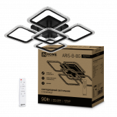 Светильник светодиодный ELEGANT ARIS-B-ВG 90Вт 230В 3000-6500K 7000Лм 557х557х115мм пульт ДУ черный IN HOME, Светильники декоративные светодиодные	