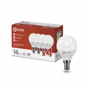 Лампа светодиодная LED-ШАР-VC 4PACK 14Вт 230В Е14 4000К 1330Лм (4шт./упак) IN HOME, Лампы светодиодные бытовые	