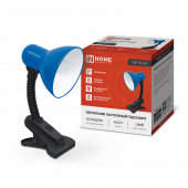 Светильник настольный под лампу на прищепке СНП 11С-E27 СИНИЙ (коробка) IN HOME, Светильники настольные под лампу	