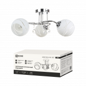 Светильник потолочный под лампу AURA PERLA-WH-3E27 3хЕ27 матовый плафон хромированный корпус IN HOME, Светильники под лампу	