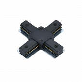Коннектор X-тип XRB-BL для шинопровода RB черный IN HOME, Шинопровод и аксессуары к трековым светильникам	