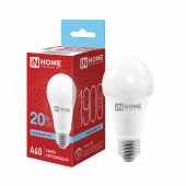 Лампа светодиодная LED-A60-VC 20Вт 230В Е27 6500К 1900Лм IN HOME, Лампы светодиодные бытовые	